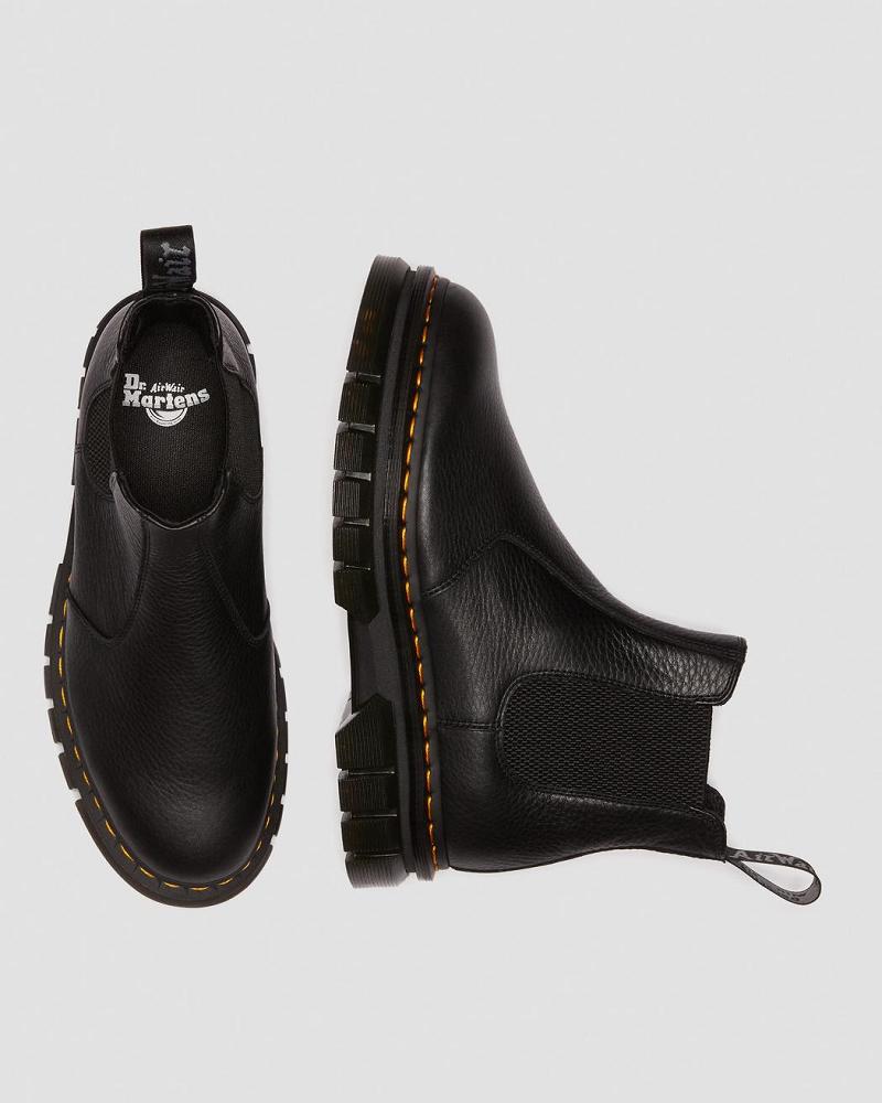 Botines Chelsea Dr Martens Rikard Lunar Cuero Hombre Negros | MX 312DFM